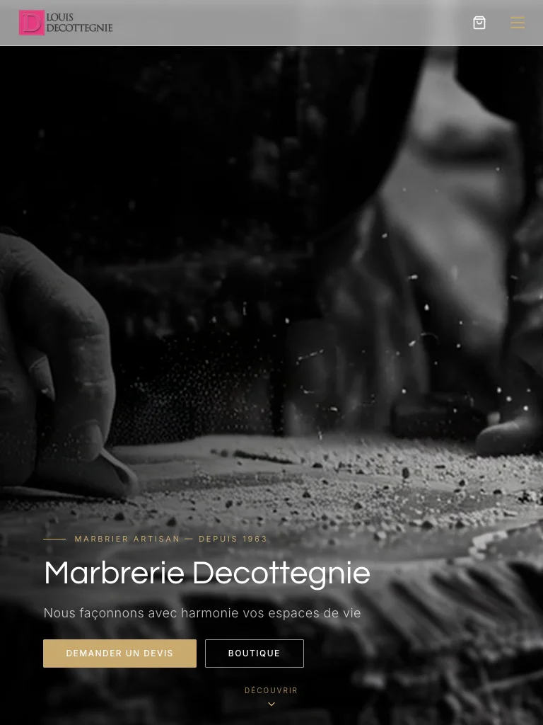 Marbrerie Decottegnie — vue tablette