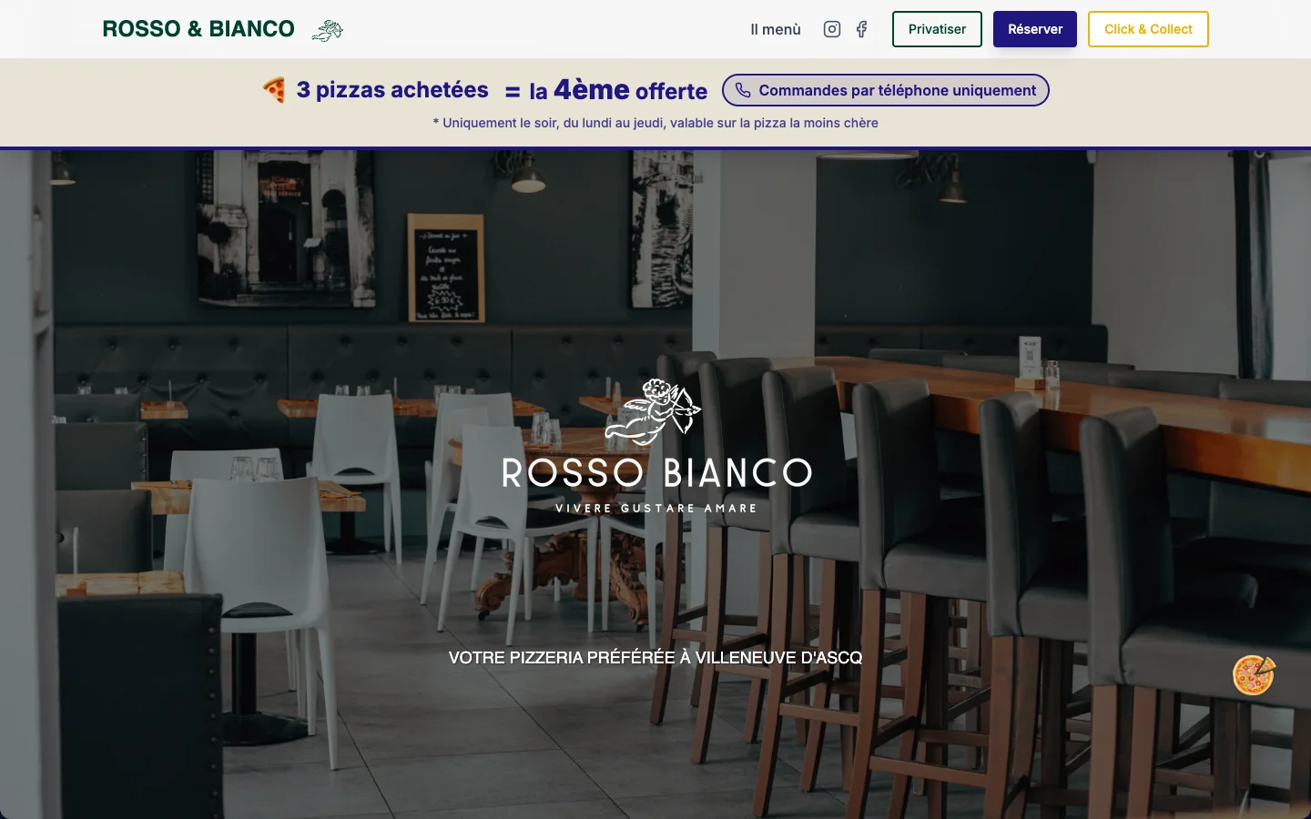 Rosso e Bianco — vue desktop