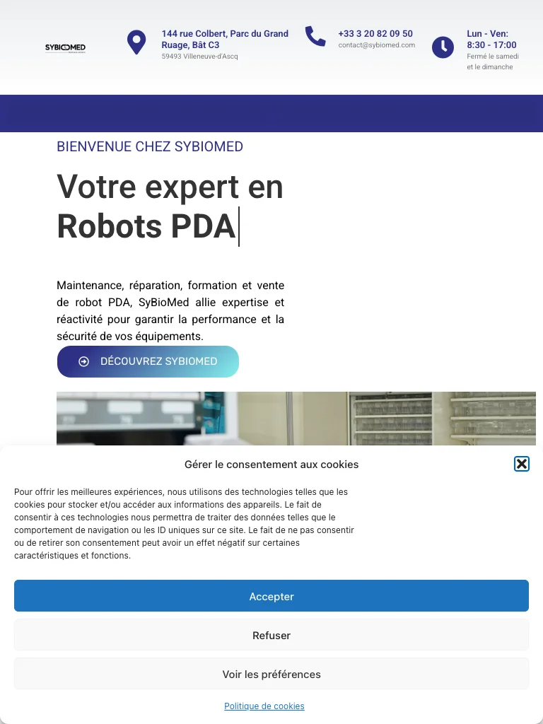 Sybiomed — vue tablette